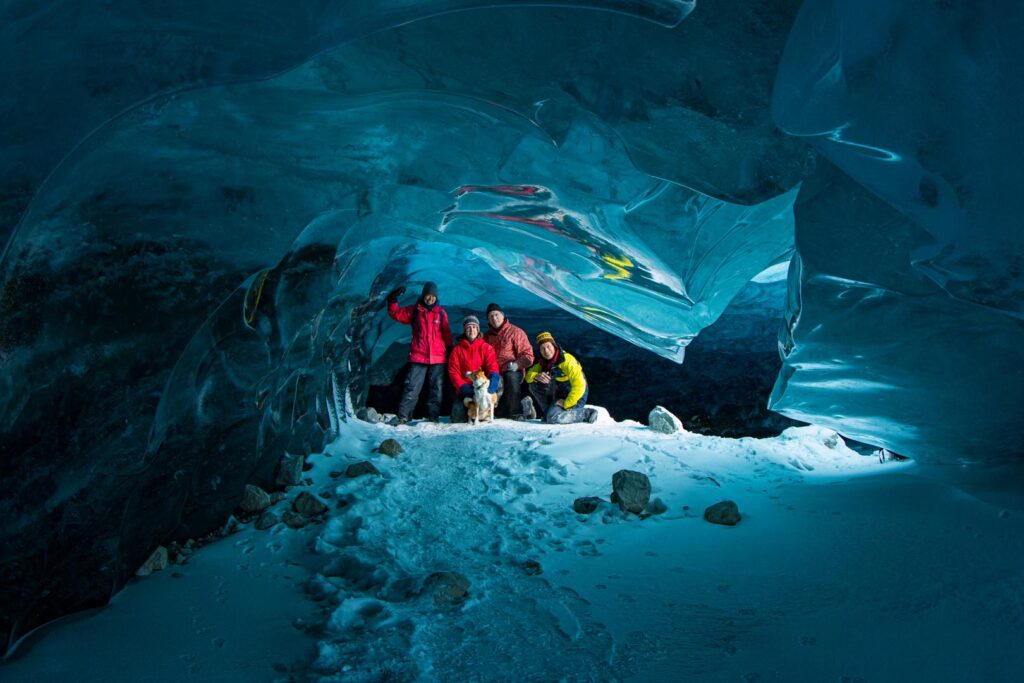 Unexplored Canadian Ice Caves Athabasca Glacier