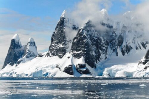 This is a view of the awe-inspiring icebergs you can expect to see on a uniquely crafted expedition in Antarctica.